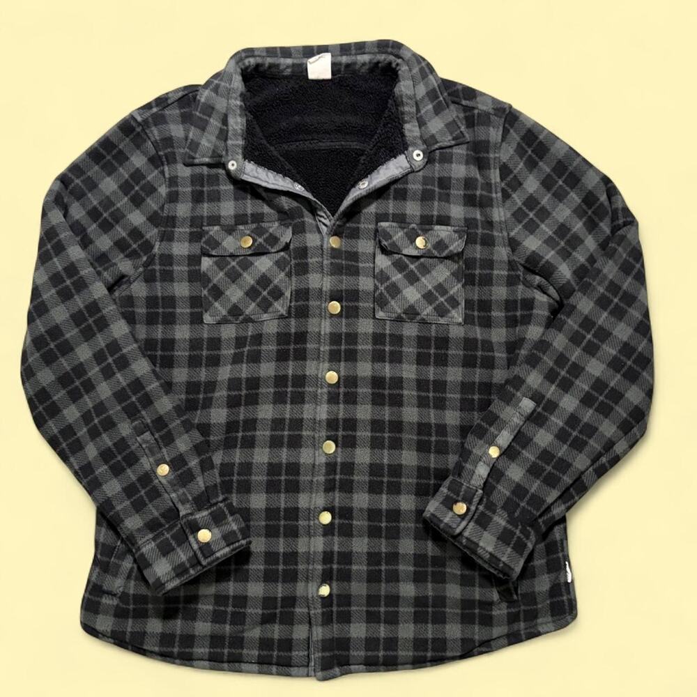 Voyager black and grey flannel